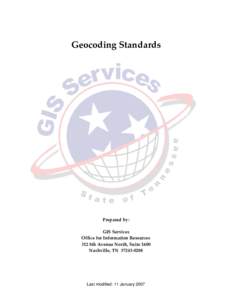   Geocoding Standards         