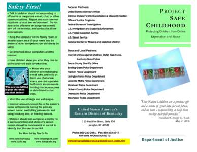 Project Safe Childhood Brochur.pub