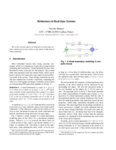 Robustness in Real-time Systems Nicolas Markey∗ LSV – CNRS & ENS Cachan, France   Abstract
