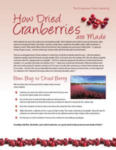 The Exceptional Dried Cranberry  How Dried Cranberriesare Made