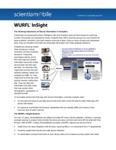 Wireless networking / WURFL / World Wide Web / Mobile device / Business intelligence / Infrastructure optimization / .mobi / User agent / Mobile Web / Technology / Web development / Computing