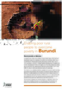 ©IFAD  Enabling poor rural people to overcome poverty in Burundi Rural poverty in Burundi