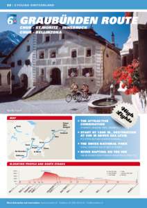 32 | CYCLING SWITZERLAND  GRAUBÜNDEN ROUTE CHUR - St.Moritz - Innsbruck CHUR - BELLINZONA