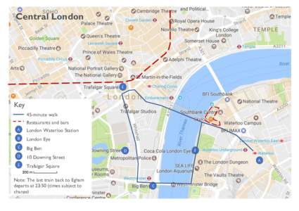 Central London  E Key 45-minute walk