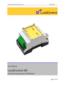 LucidControl AI4, User Manual26 User Manual