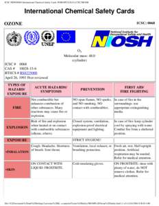 ICSC:NENG0068 International Chemical Safety Cards (WHO/IPCS/ILO) | CDC/NIOSH
