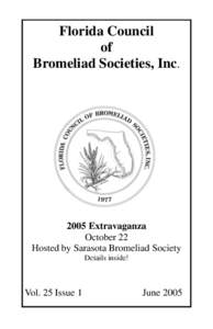 Florida Council of Bromeliad Societies, IncExtravaganza October 22