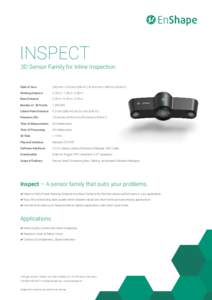 INSPECT  3D Sensor Family for Inline Inspection Field of View