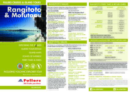FULLERS CRUISES & ISLAND TOURS  Rangitoto & Motutapu