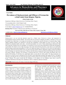 ISSN: Adv. Biomed. Pharma. 3:Advances in Biomedicine and Pharmacy (An International Journal of Biomedicine, Natural Products and Pharmacy)