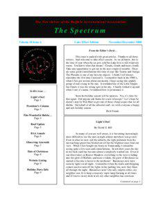 The Newsletter of the Buffalo Astronomical Association  The Spectrum