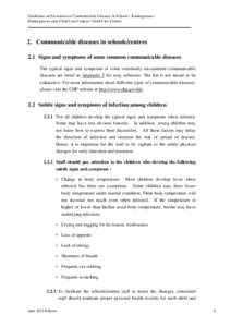 Guidelines on Prevention of Communicable Diseases in Schools / Kindergartens /Kindergartens-cum-Child Care Centres / Child Care Centres