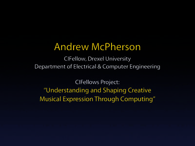 Electrical engineering / Record producer / Drexel University / Resonator / Sound / Waves / Music / Electronic music / Computer music