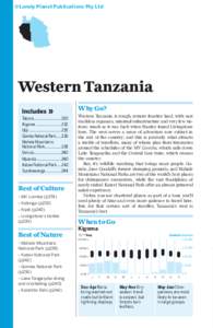 ©Lonely Planet Publications Pty Ltd  Western Tanzania Why Go? Tabora ...........................230 Kigoma ......................... 232