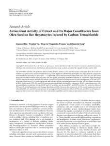 Antioxidant Activity of Extract and Its Major Constituents from Okra Seed on Rat Hepatocytes Injured by Carbon Tetrachloride