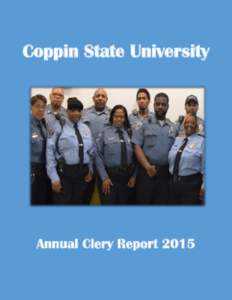 Coppin State University  Annual Clery Report 2015 TABLE OF CONTENTS