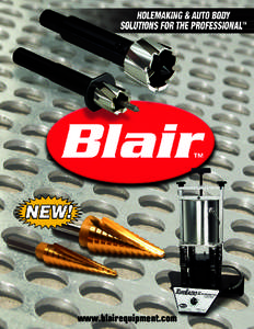 www.blairequipment.com  ROTABROACH® CUTTERS Diameter (Inches)