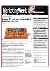 Obama vs Romney  Sign In Register News and Job Alerts Contact Us Subscribe Advertise Cookies The US presidential election offers a marketing masterclass to brands