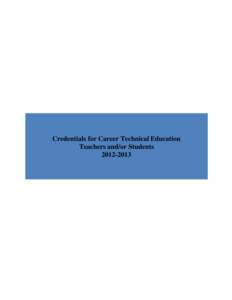 Credentials for Career Technical Education Teachers and/or Students[removed] Concentration - Building Maintenance and Operations (continued)