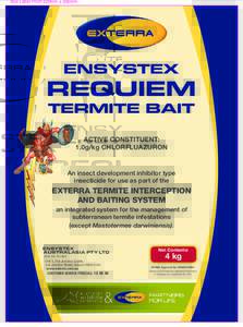 Box Label Front 220mm x 300mm  ENSYSTEX REQUIEM TERMITE BAIT