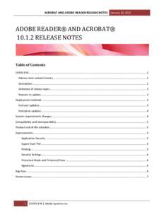 ACROBAT and Adobe reader release notes