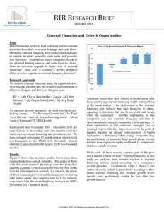 RIR RESEARCH BRIEF January 2016 External Financing and Growth Opportunities  Research Approach