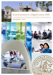 Social SocialInnovation Innovationinina aDigital DigitalContext, Context,SIDC SIDC