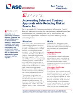 ASC Contracts - Savvis Best Practice Case Study
