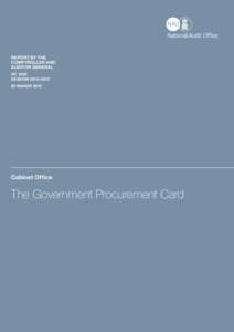 NAO Report (HC[removed]): The Government Procurement Card - executive summary
