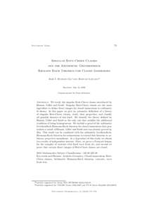 73  Documenta Math. Singular Bott-Chern Classes and the Arithmetic Grothendieck