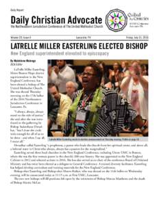 Daily Report  Daily Christian Advocate The Northeastern Jurisdiction Conference of The United Methodist Church Volume 20, Issue 6