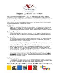 Open Minds The Rooms School – Information for Teachers Applying