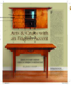 F  Arts & Crafts with an English Accent  Desk and wall cabinet