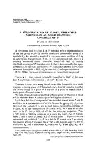 BULLETIN OF THE AMERICAN MATHEMATICAL SOCIETY Volume 80, Number 5, September 1974 A REPRESENTATION OF CLOSED, ORIENTABLE 3-MANIFOLDS AS 3-FOLD BRANCHED