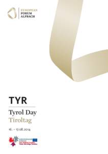 TYR Tyrol Day Tiroltag 16. – [removed]  T YROL DAY