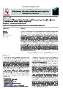 Biology / Peronospora farinosa / Downy mildew / Quinoa / Disease resistance in fruit and vegetables / Powdery mildew / Chenopodium / Peronospora / Mildew / Water moulds / Agriculture / Food and drink