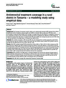 Antiretroviral treatment coverage in a rural district in Tanzania Ł a modeling study using empirical data