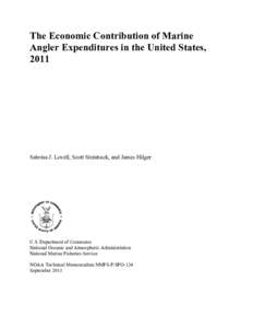 Microsoft Word - The Economic Contribution of Marine Angler Expenditures in the United States 2011_092313.docx