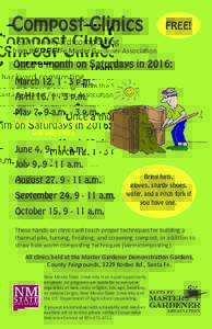 Compost Clinics  FREE! Learn backyard composting