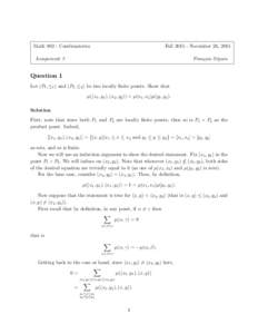 MathCombinatorics  FallNovember 26, 2015 Assignment 3