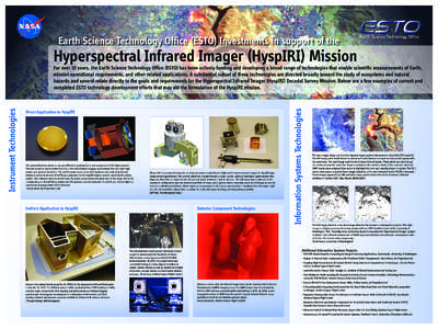 Earth Science Technology Office (ESTO) Investments in support of the  Hyperspectral Infrared Imager (HyspIRI) Mission Direct Application to HyspIRI