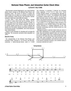 National Reso-Phonic Just Intonation Guitar Chord Atlas by David B. Doty ©2006 Just Intonation. In particular, it features two harmonic series segments (1–3–5–7–9–11)—what Harry Partch termed otonality hexad