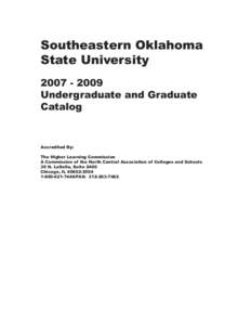 Southeastern Oklahoma State University[removed]Undergraduate and Graduate Catalog