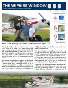 A Special Newsletter Created for Everyone in the Aviation Industry!  Vol. 08 Num. 02 Summer 2015 Featured Sections