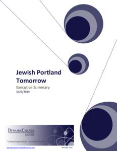 Jewish Portland Tomorrow Executive Summary