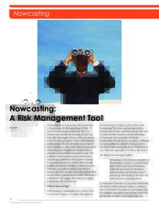 Nowcasting  Nowcasting: A Risk Management Tool Alexander Ineichen, CAIA Founder