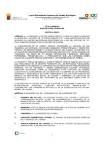 Ley de Fizcalización Superior del Estado de Chiapas 24 diciembre 2012 VIGENTE