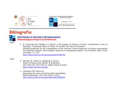 EDITORIALI E ARTICOLI METODOLOGICI Methodological Papers and Editorials