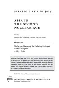 strategic asia 2013–14  asia in the second nuclear age Edited by