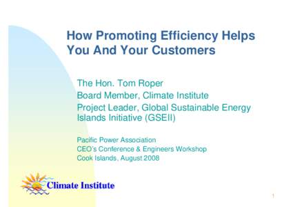 Microsoft PowerPoint - PPA - Energy efficiency - Cook Islands, Aug08.ppt [Compatibility Mode]